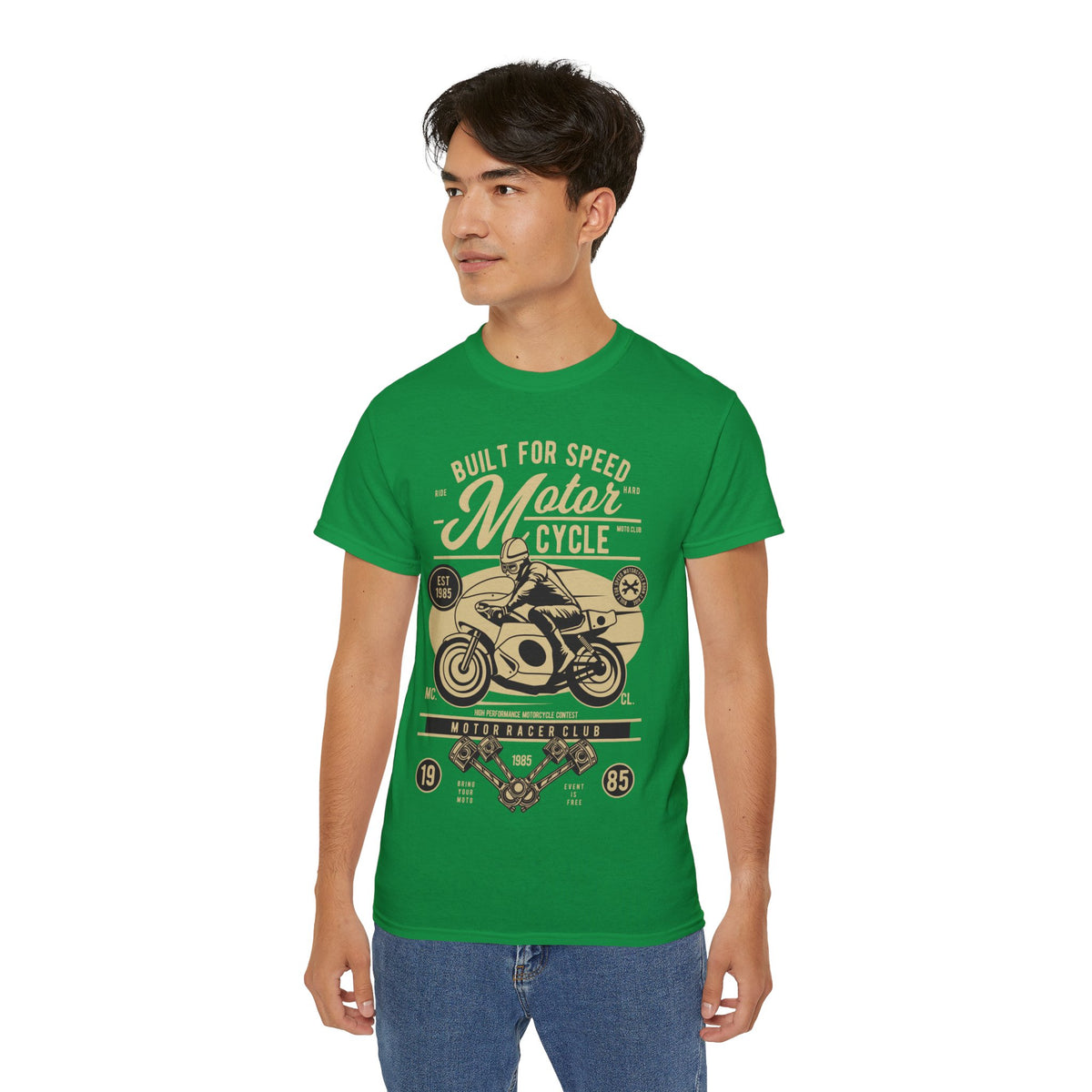 Motor Cycle Club Printed Graphic T-Shirt for Men