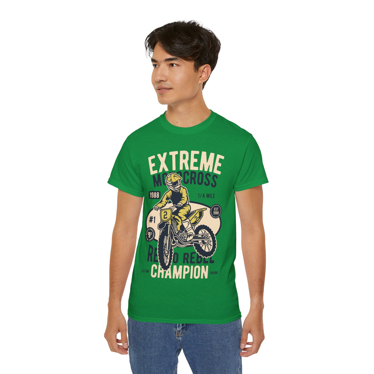 Extreme MotoCross Printed Graphic T-Shirt for Men