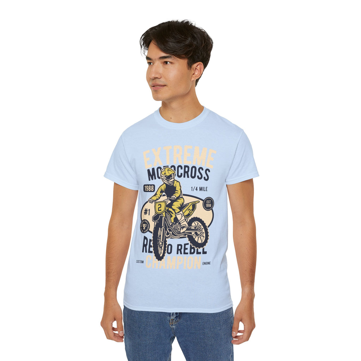 Extreme MotoCross Printed Graphic T-Shirt for Men