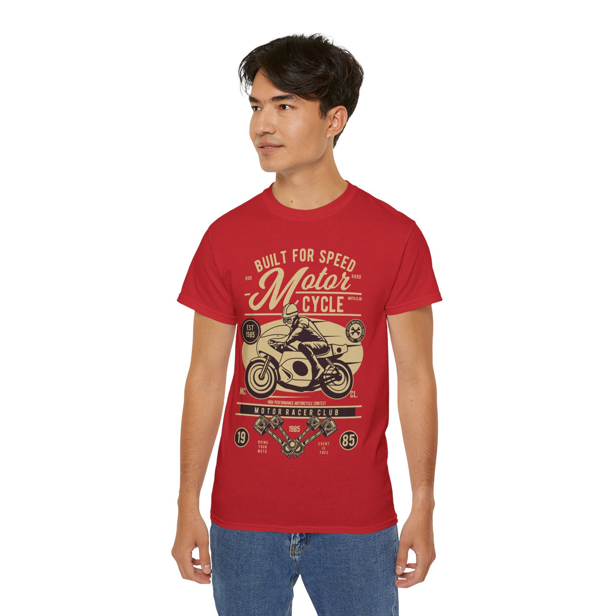 Motor Cycle Club Printed Graphic T-Shirt for Men