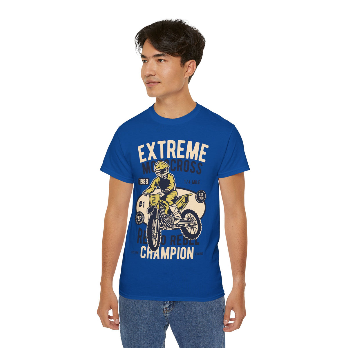 Extreme MotoCross Printed Graphic T-Shirt for Men