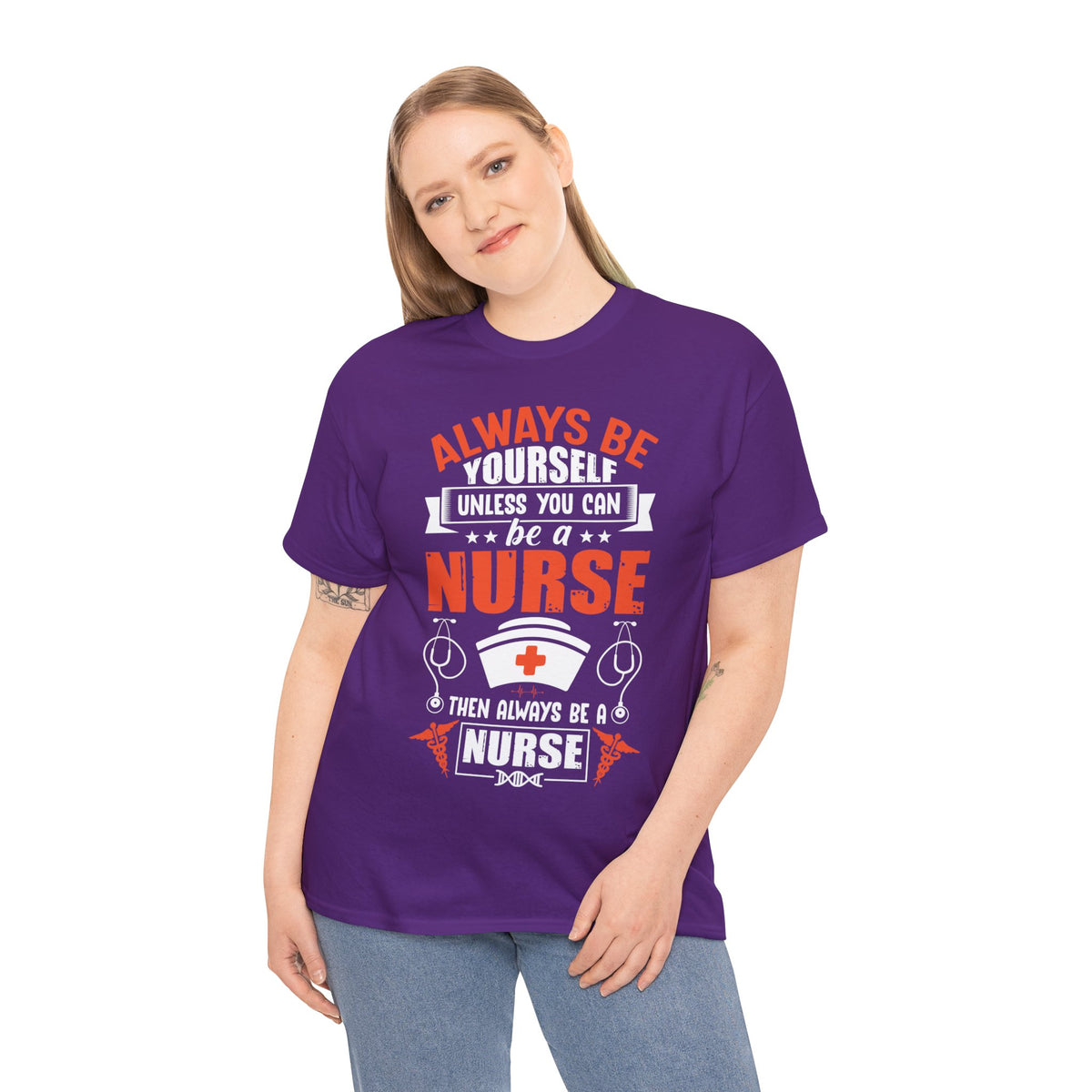 Always Be Nurse Printed Graphic T-Shirt For Womens