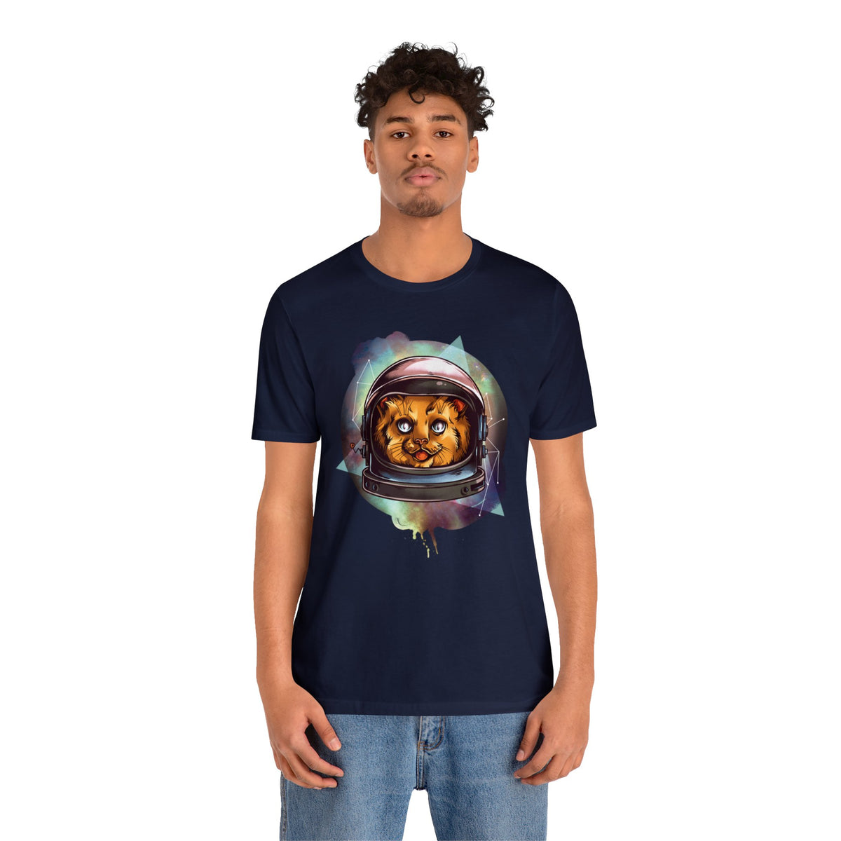 Cat Printed Graphic T-Shirt for Men