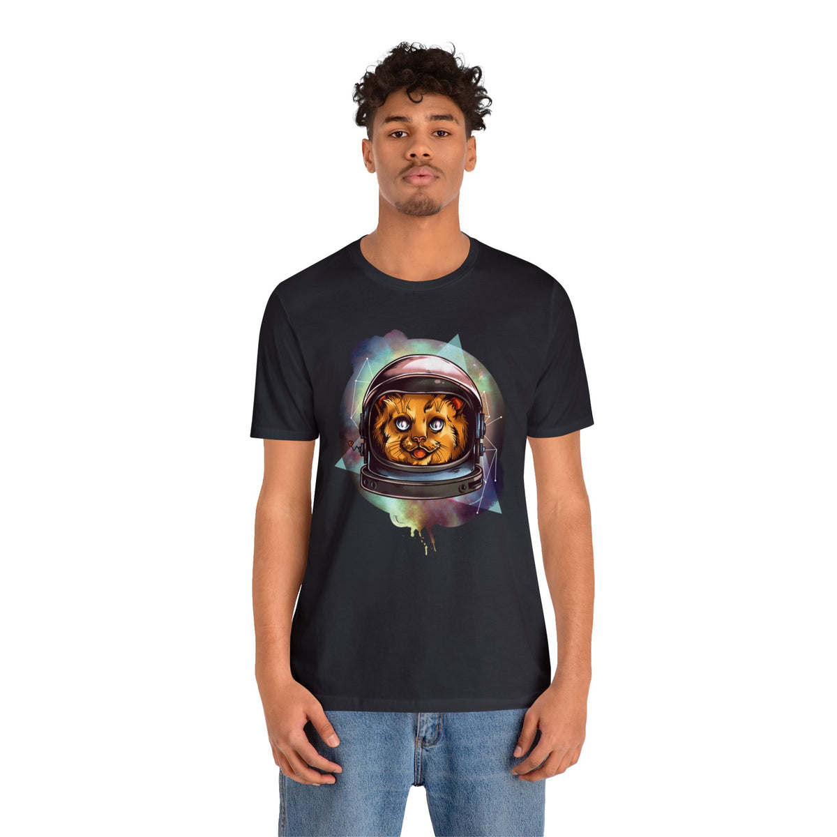 Cat Printed Graphic T-Shirt for Men