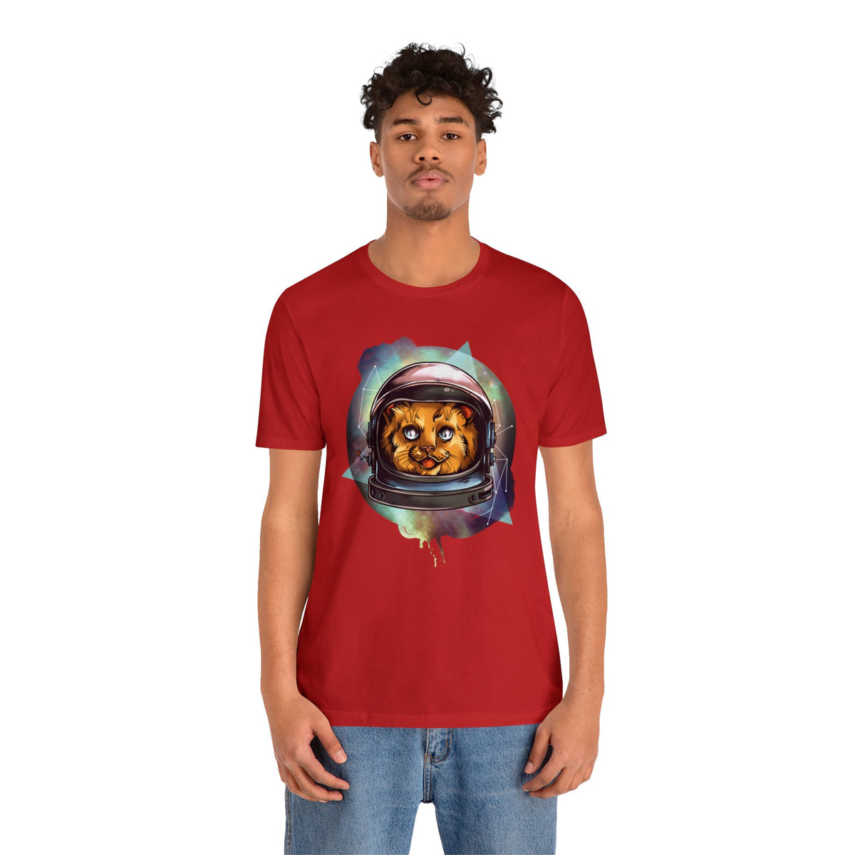 Cat Printed Graphic T-Shirt for Men