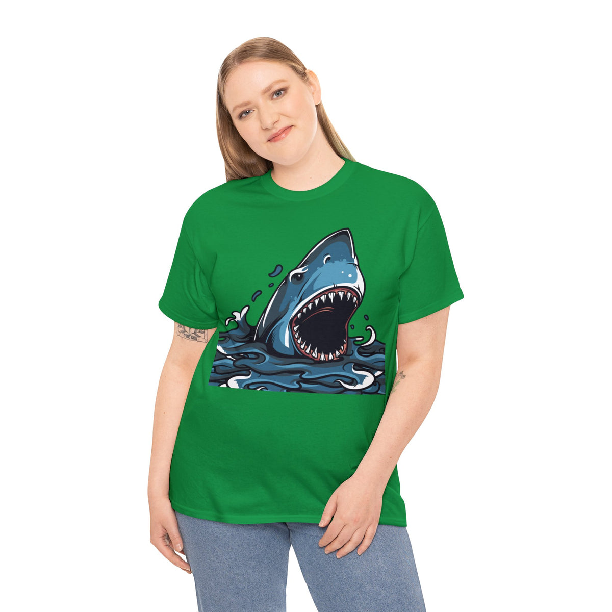 Shark Printed Graphic T-Shirt For Womens