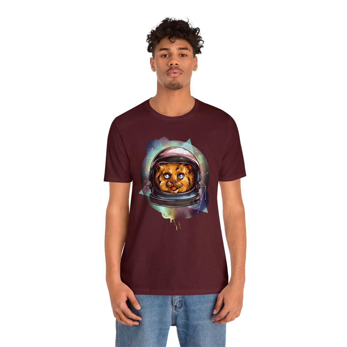 Cat Printed Graphic T-Shirt for Men