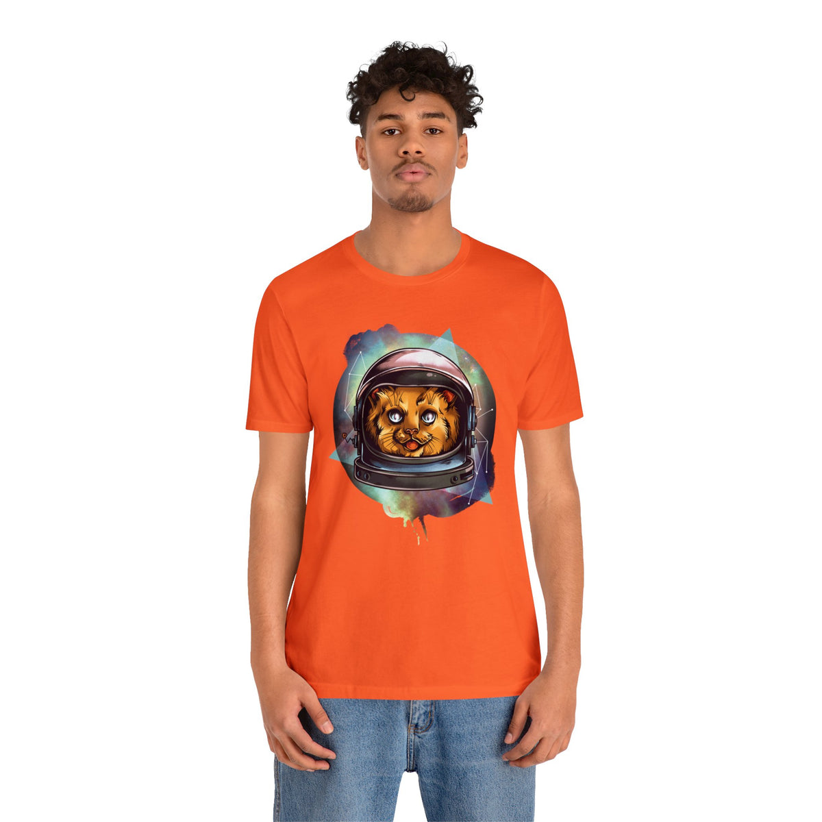 Cat Printed Graphic T-Shirt for Men