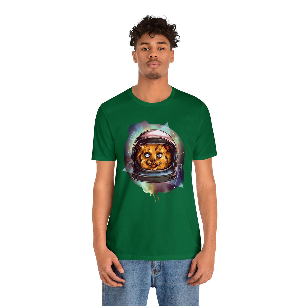 Cat Printed Graphic T-Shirt for Men