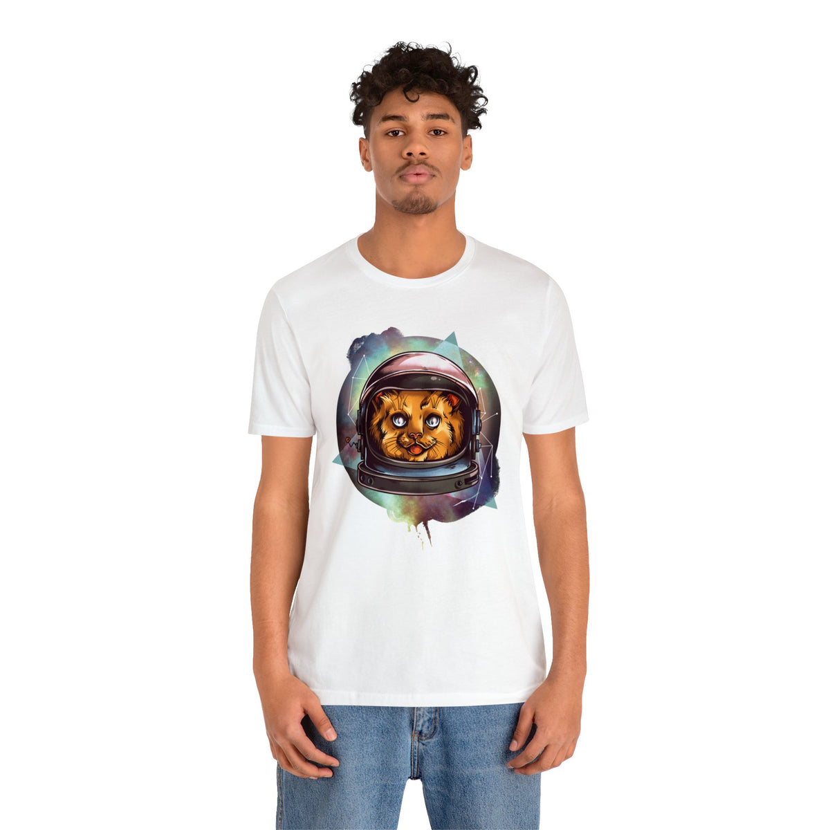 Cat Printed Graphic T-Shirt for Men