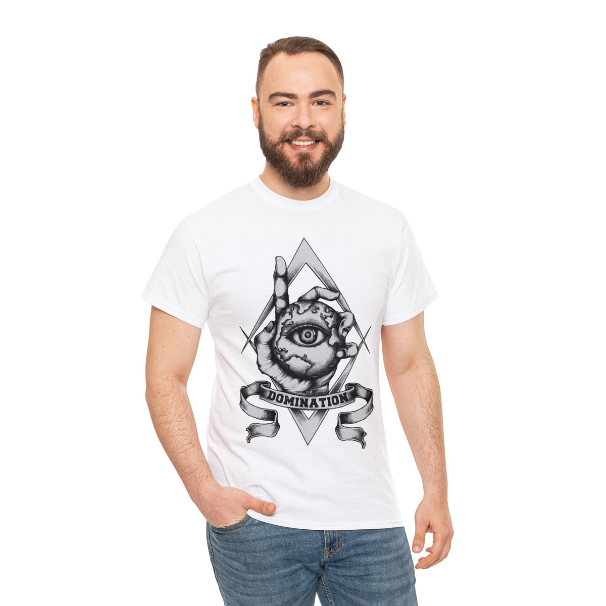 Domination Printed Graphic T-Shirt for Men