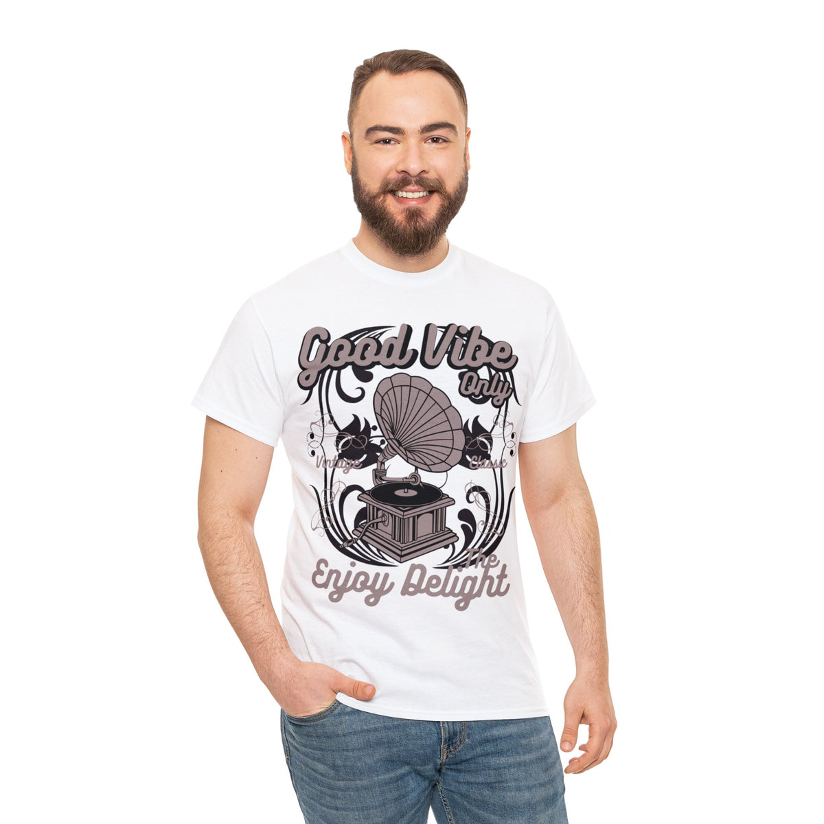 Good Vibe Printed Graphic T-Shirt for Men