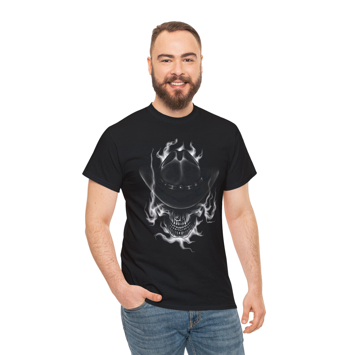 Wild West Justice Men's Western Cowboy Graphic T-Shirt Black