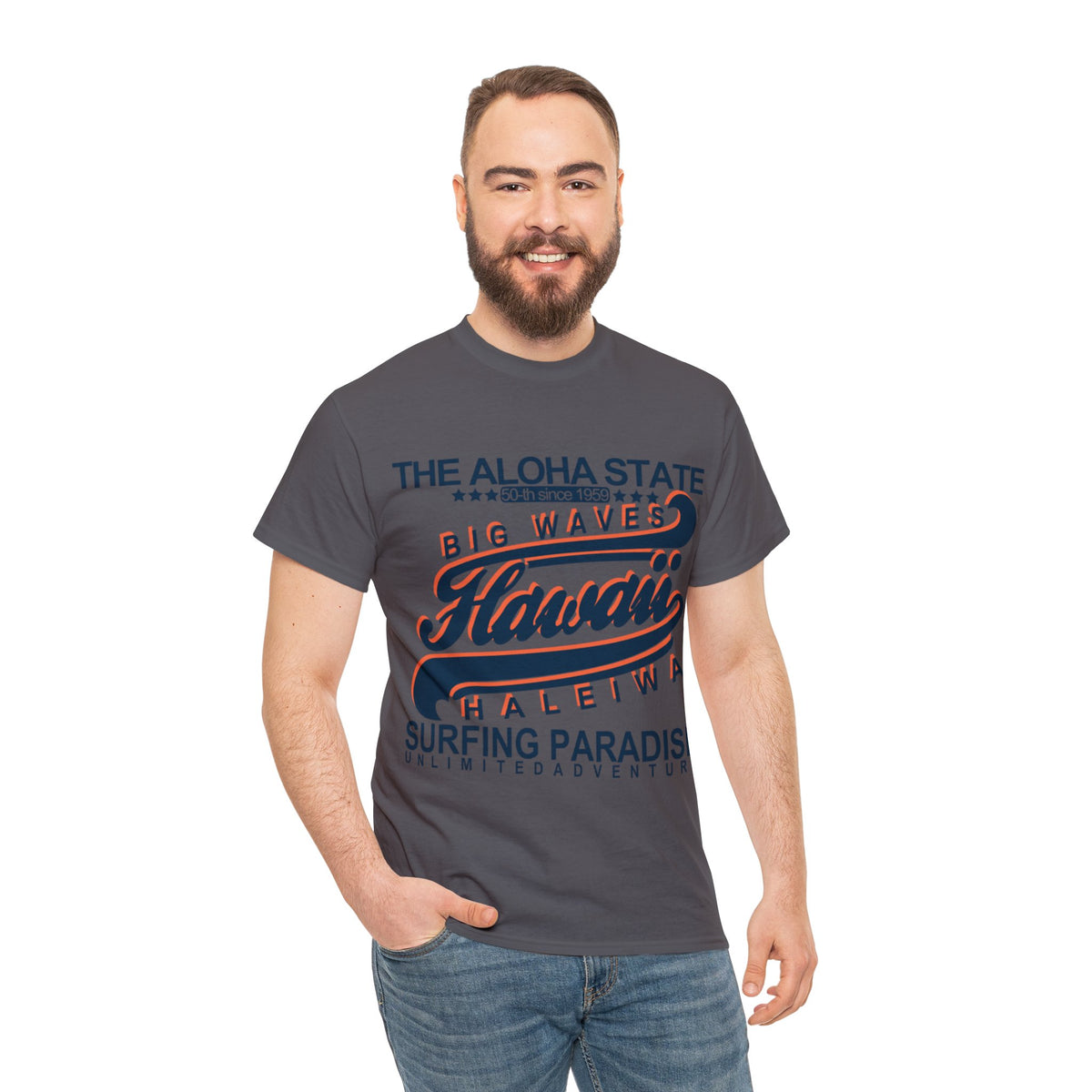 The Aloha State Hawaii Printed Graphic T-Shirt for Men