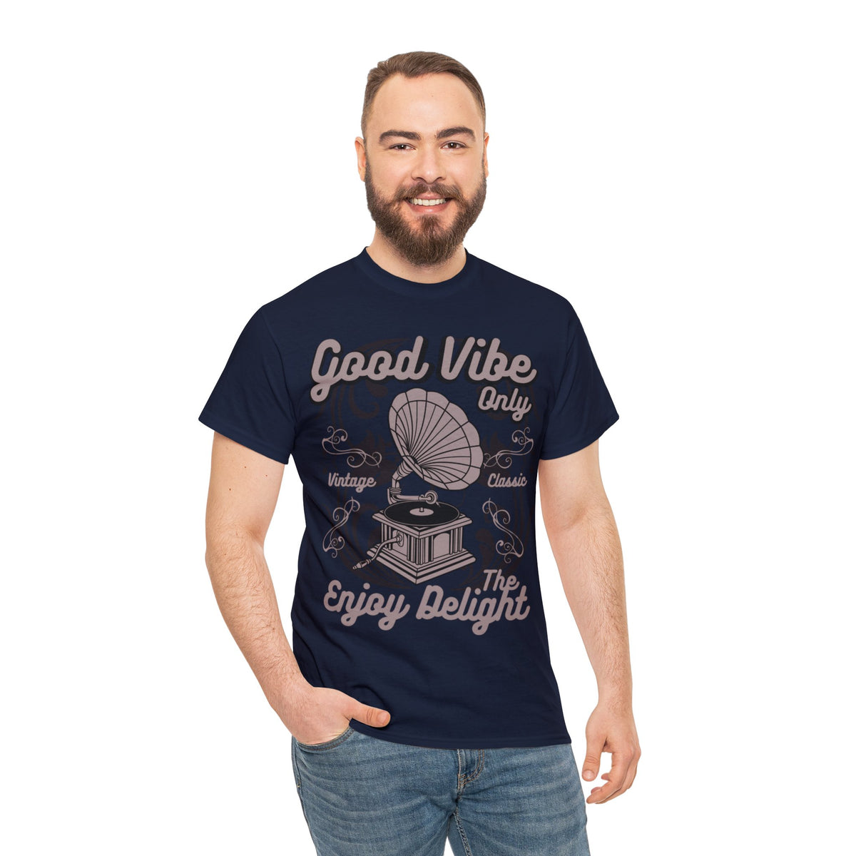 Good Vibe Printed Graphic T-Shirt for Men