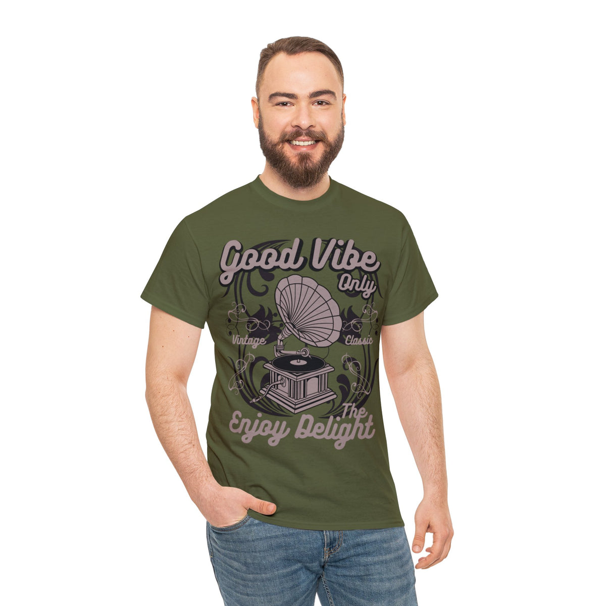 Good Vibe Printed Graphic T-Shirt for Men