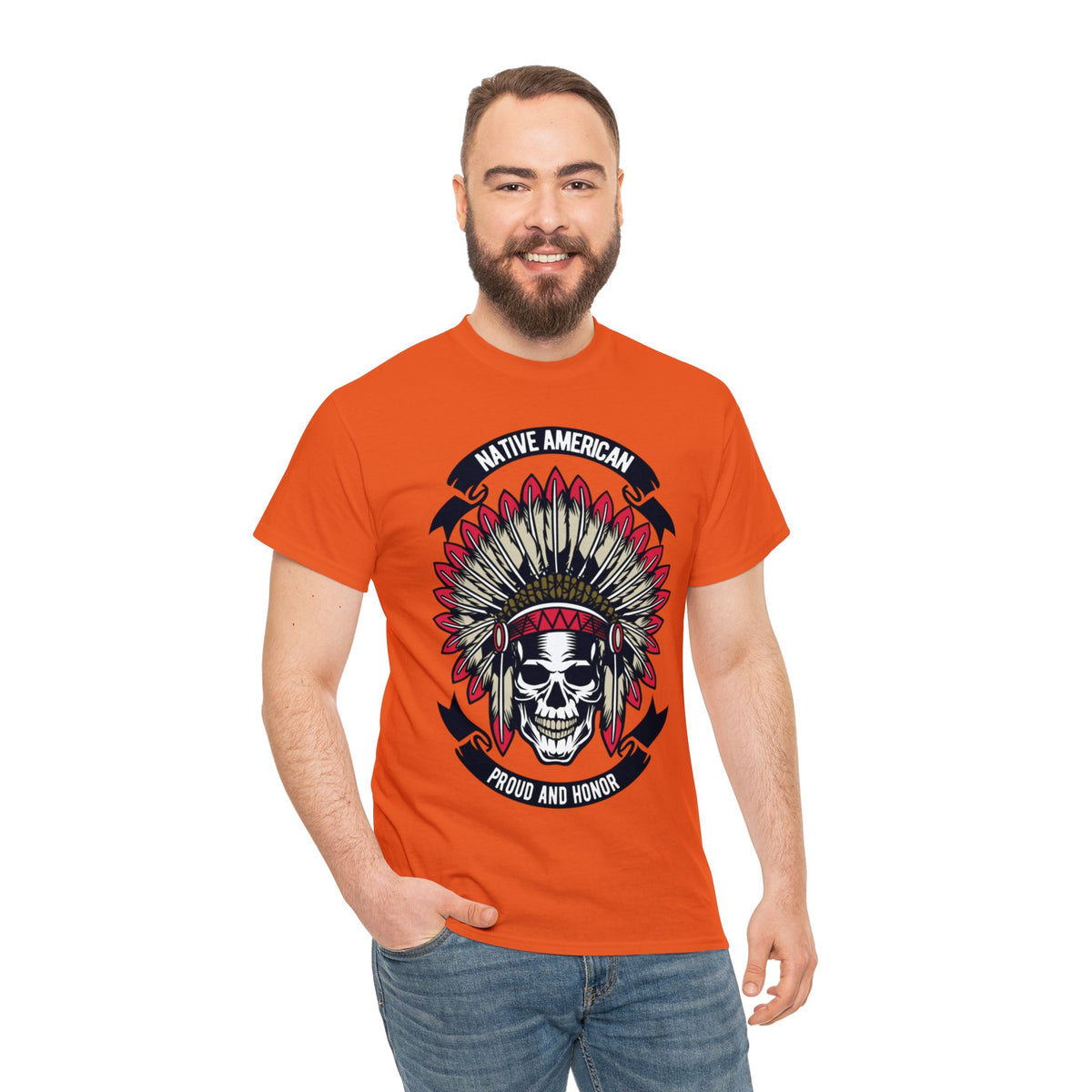 Native American Printed Graphic T-Shirt for Men