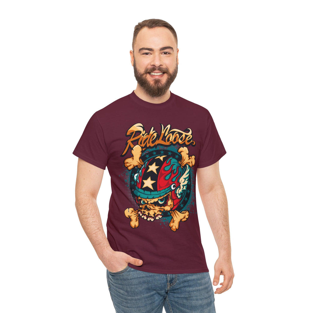 Ride Loose Printed Graphic T-Shirt for Men