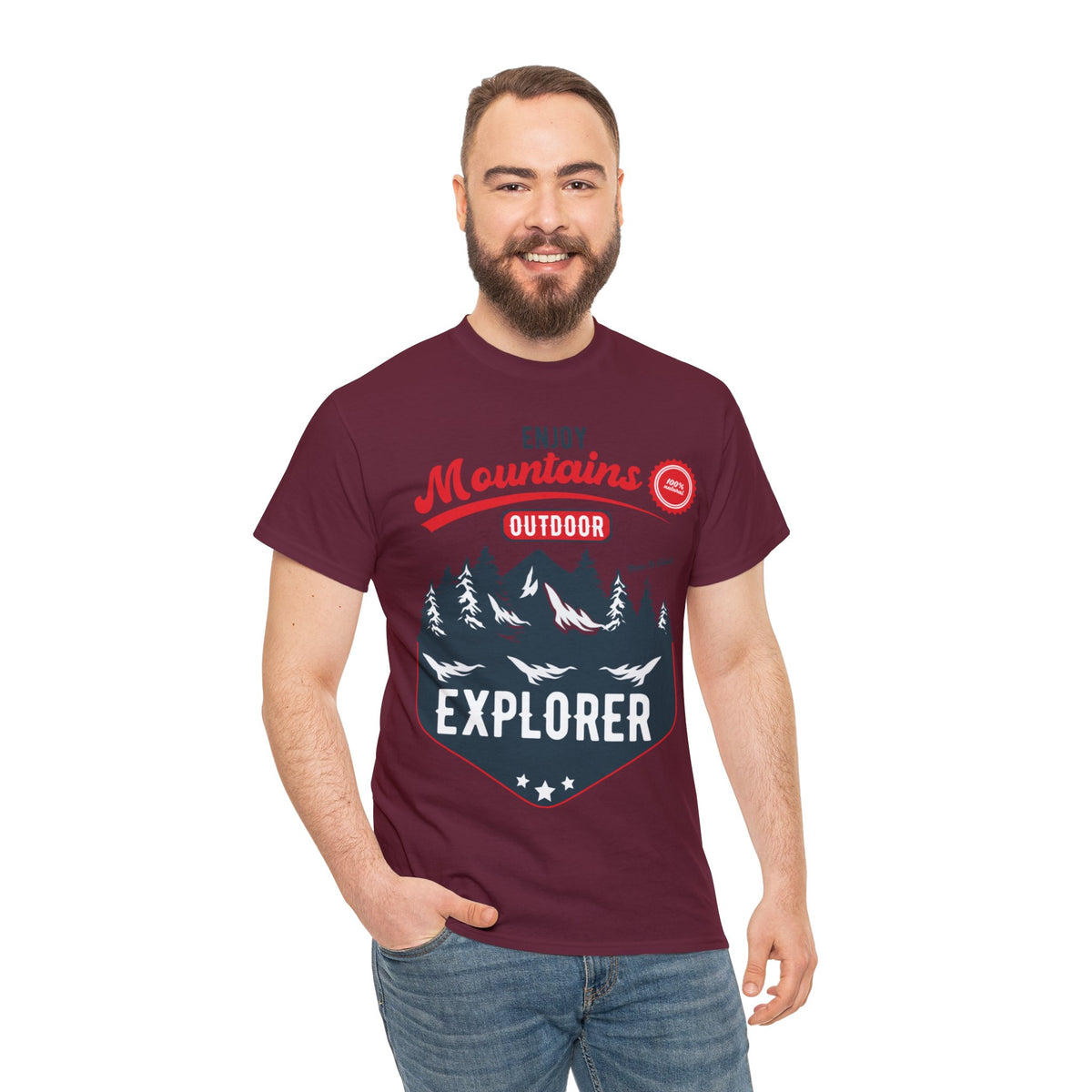 Mountains Explorer Printed Graphic T-Shirt for Men