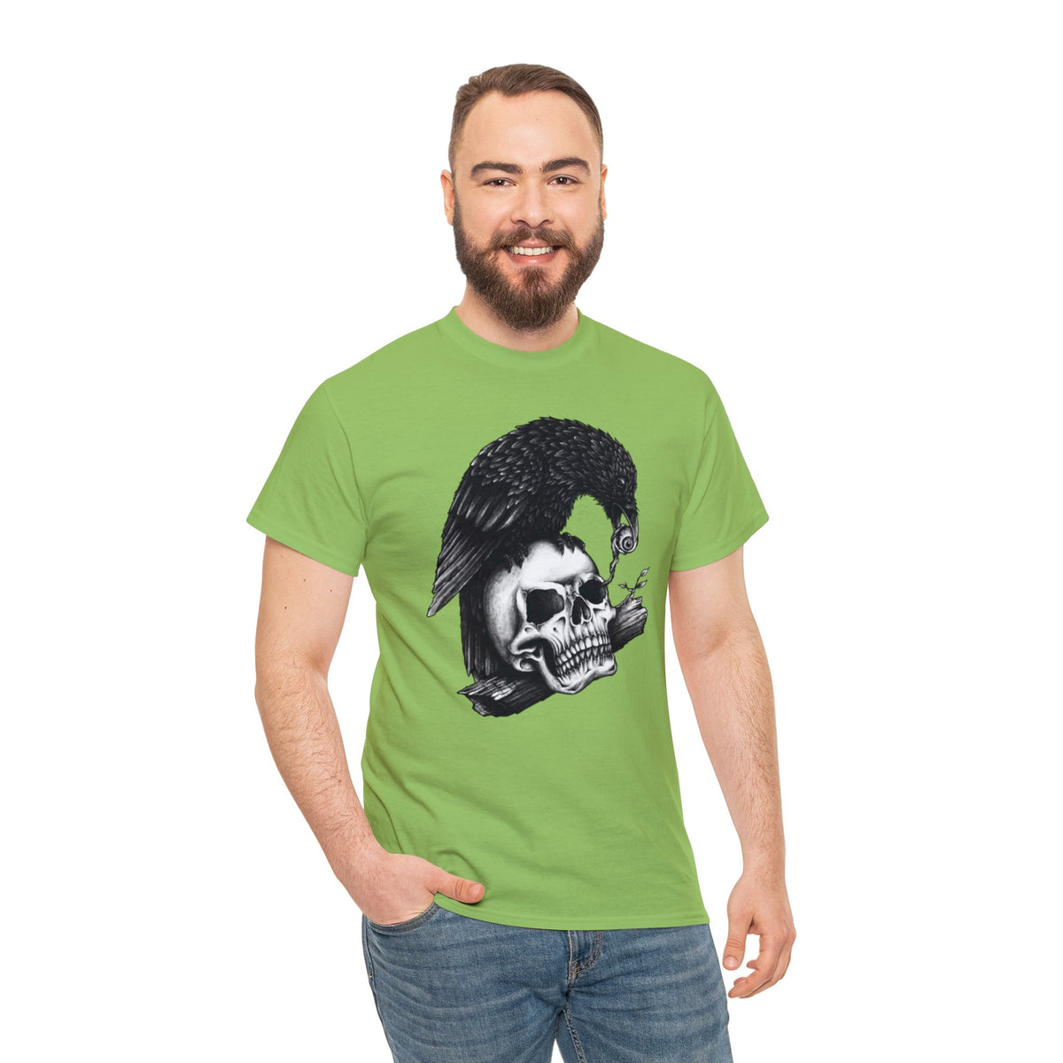 Skleton Printed Graphic T-Shirt for Men