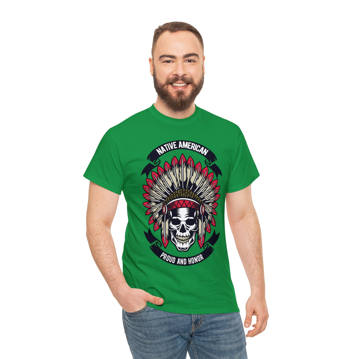 Native American Printed Graphic T-Shirt for Men