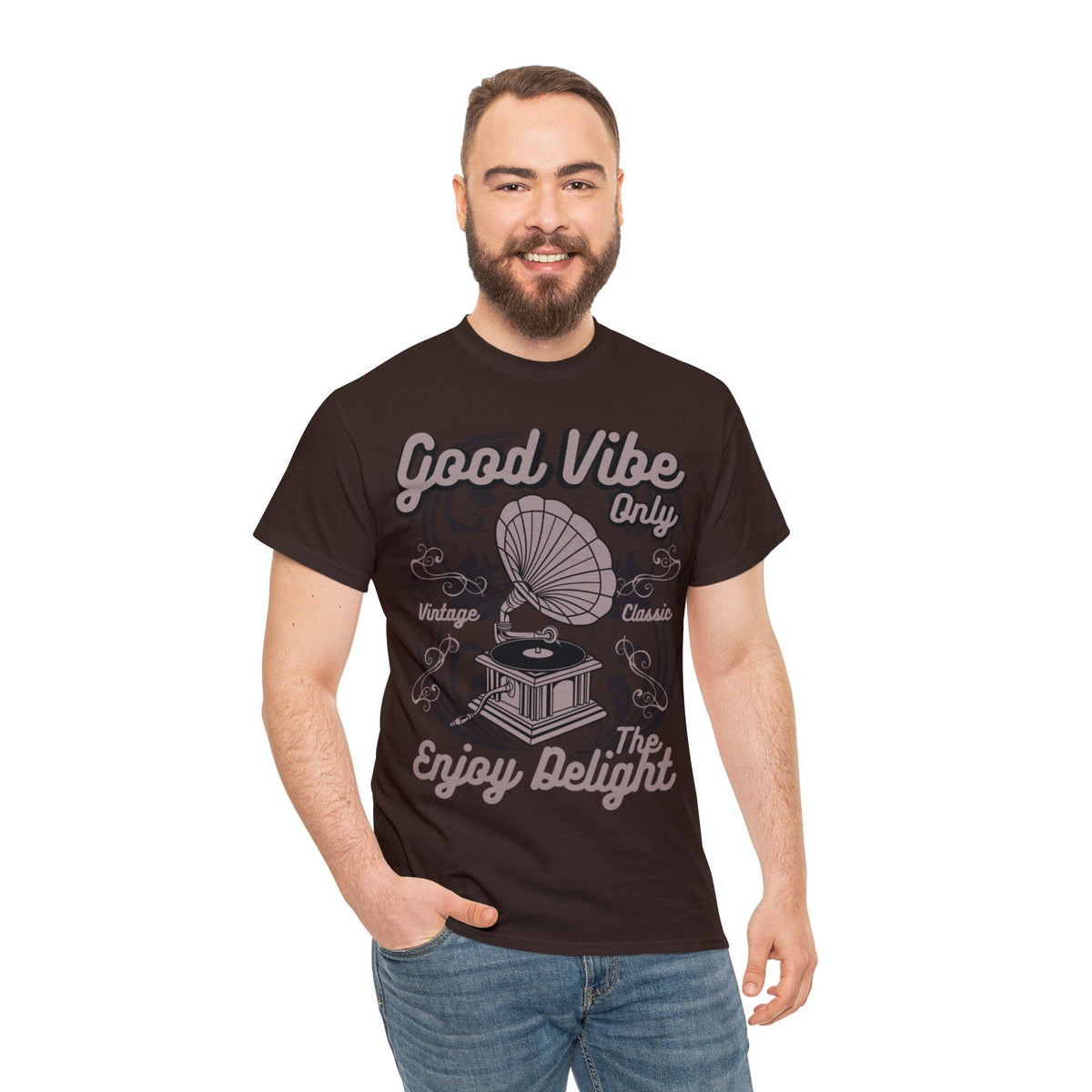 Good Vibe Printed Graphic T-Shirt for Men