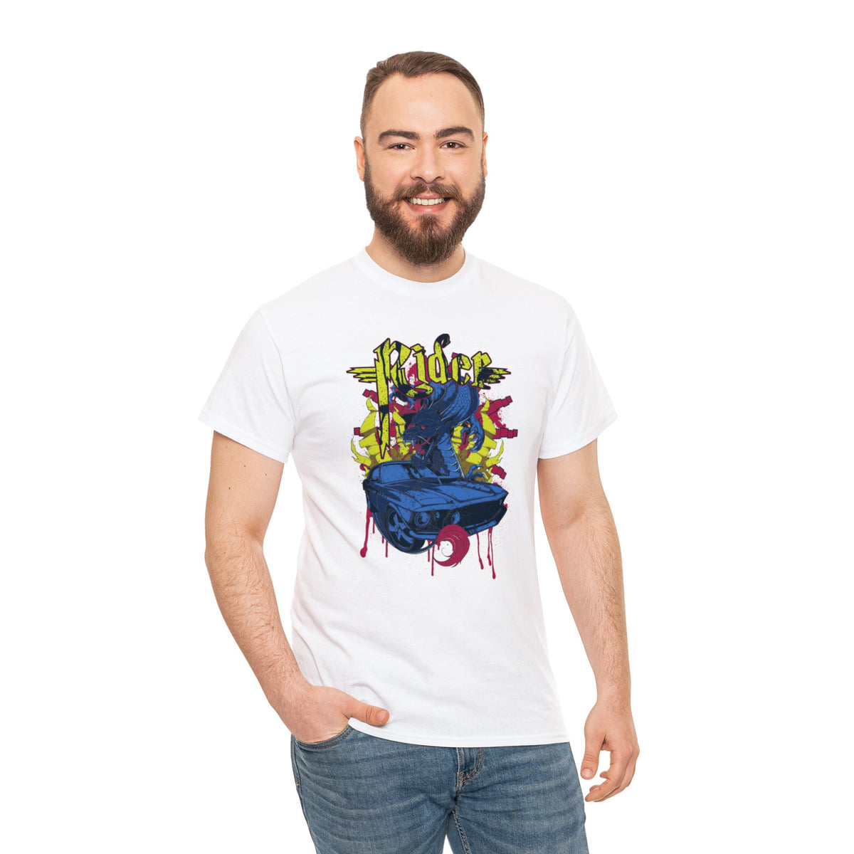 Rider Printed Graphic T-Shirt for Men