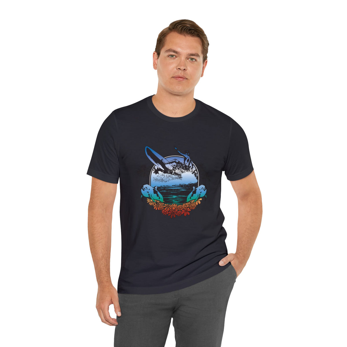 Island Printed Graphic T-Shirt for Men