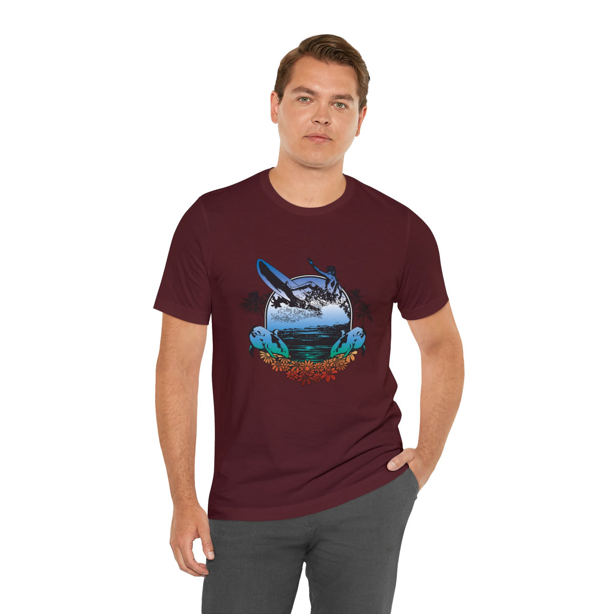 Island Printed Graphic T-Shirt for Men