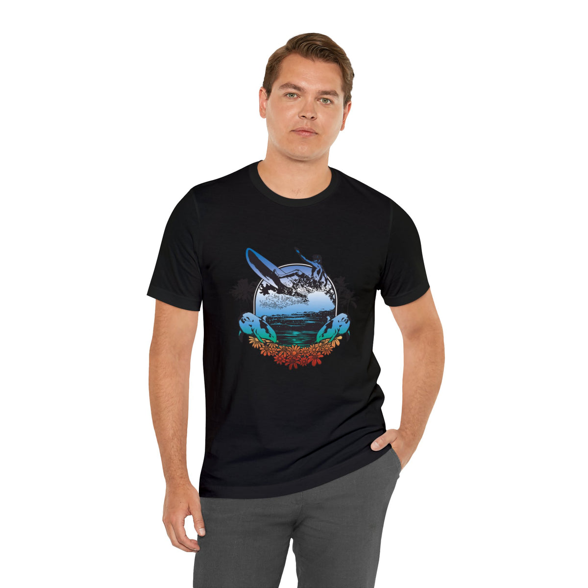 Island Printed Graphic T-Shirt for Men