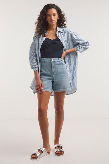 Simply Be Blue Super Lightwash Short For Women - DENIMS 