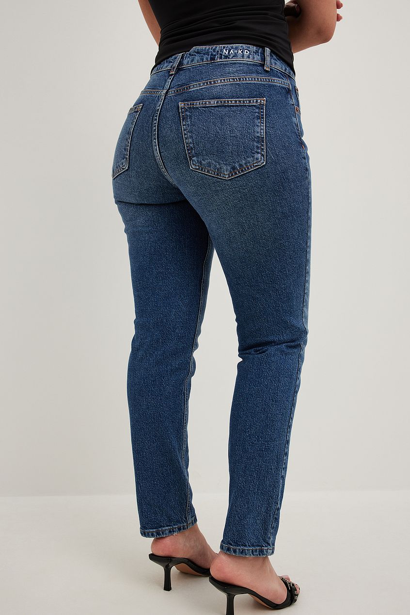 Slim Mid Waist Jeans - DENIMS 