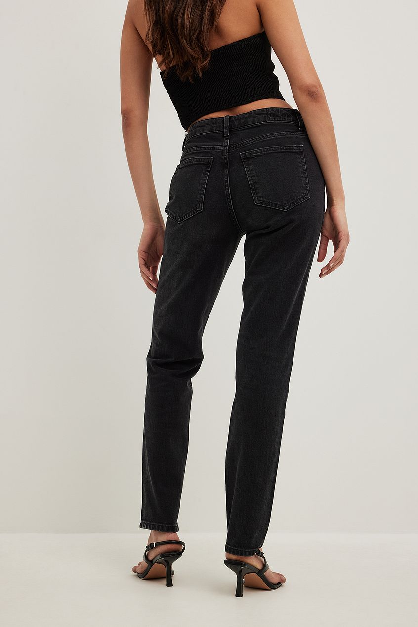 Slim Mid Waist Jeans - DENIMS 