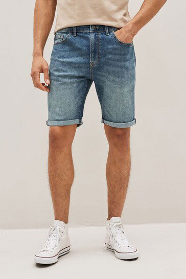 Mens denim shorts online hot sale