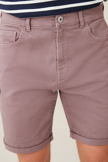 Stretch Denim Shorts For Mens Purple - DENIMS 