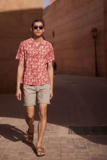 Stretch Denim Shorts For Mens Stone - DENIMS 