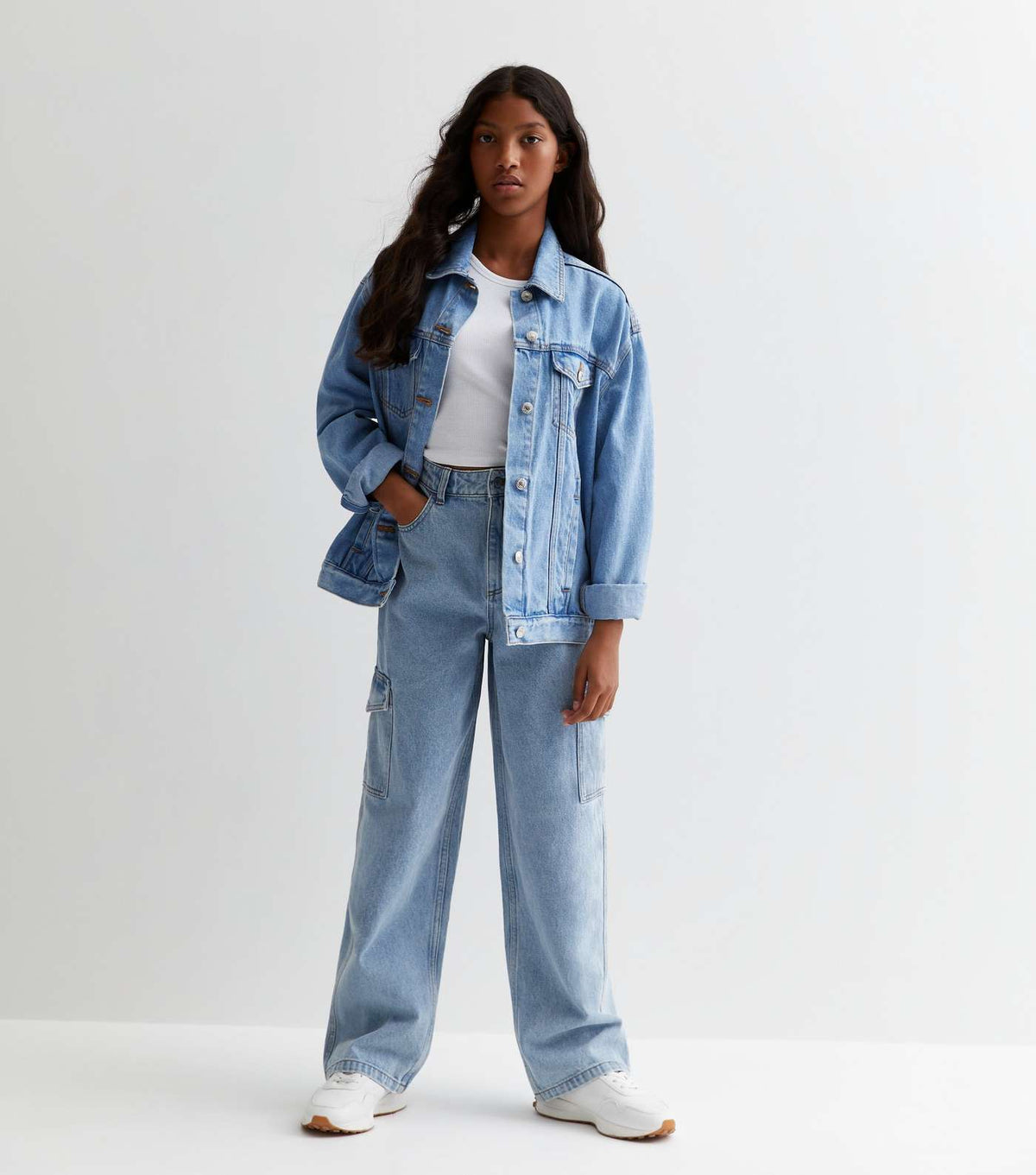 WIDE LEG CARGO - DENIMS 