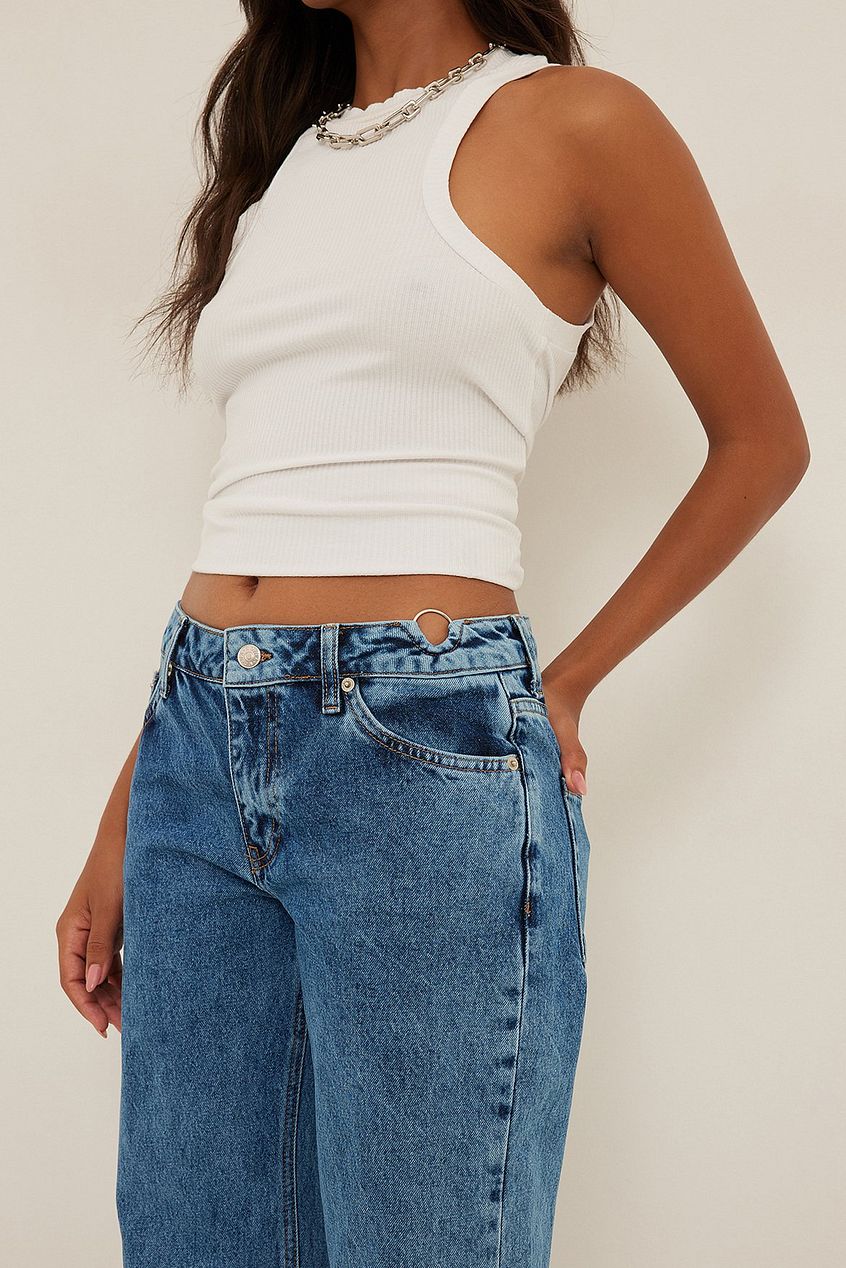 Waist Ring Detail Denim - DENIMS 