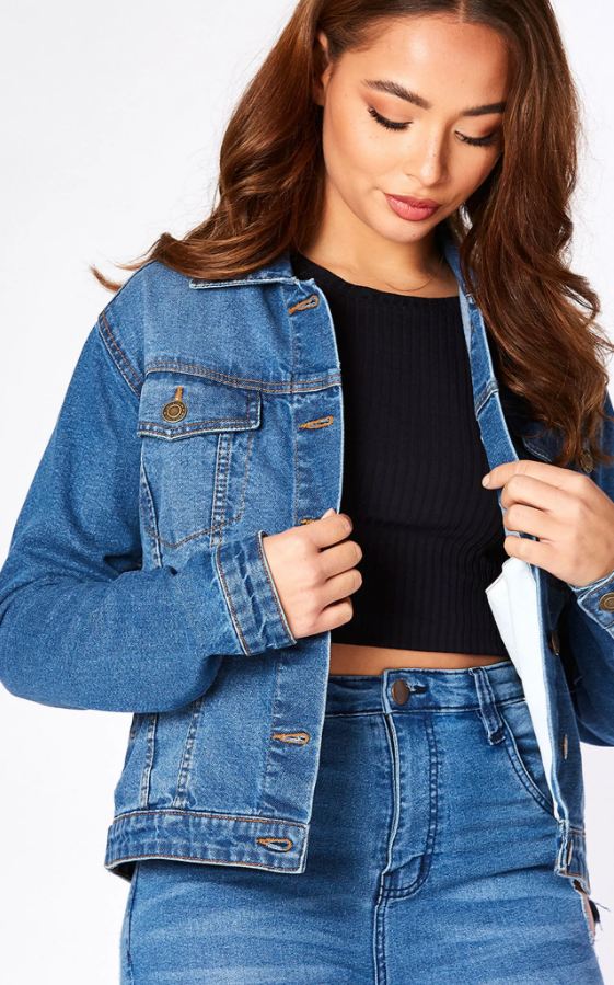 Women Blue Solid Jacket - DENIMS 