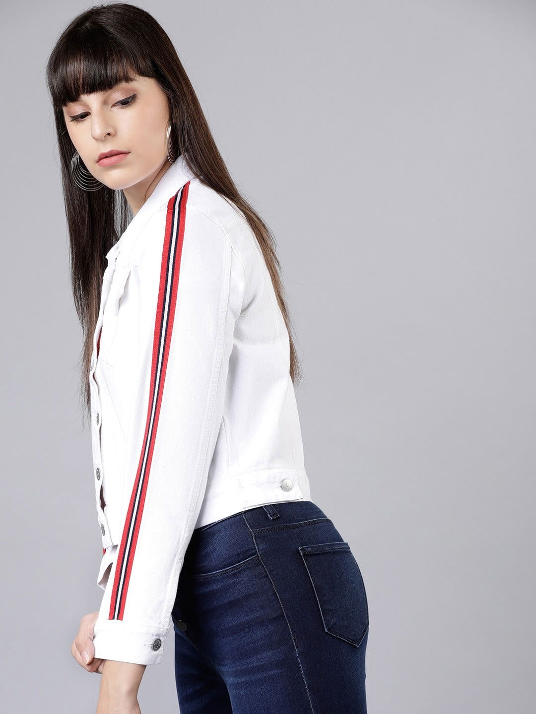 Women White Jacket - DENIMS 