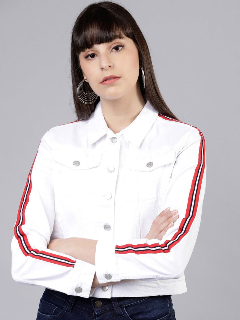 Women White Jacket - DENIMS 