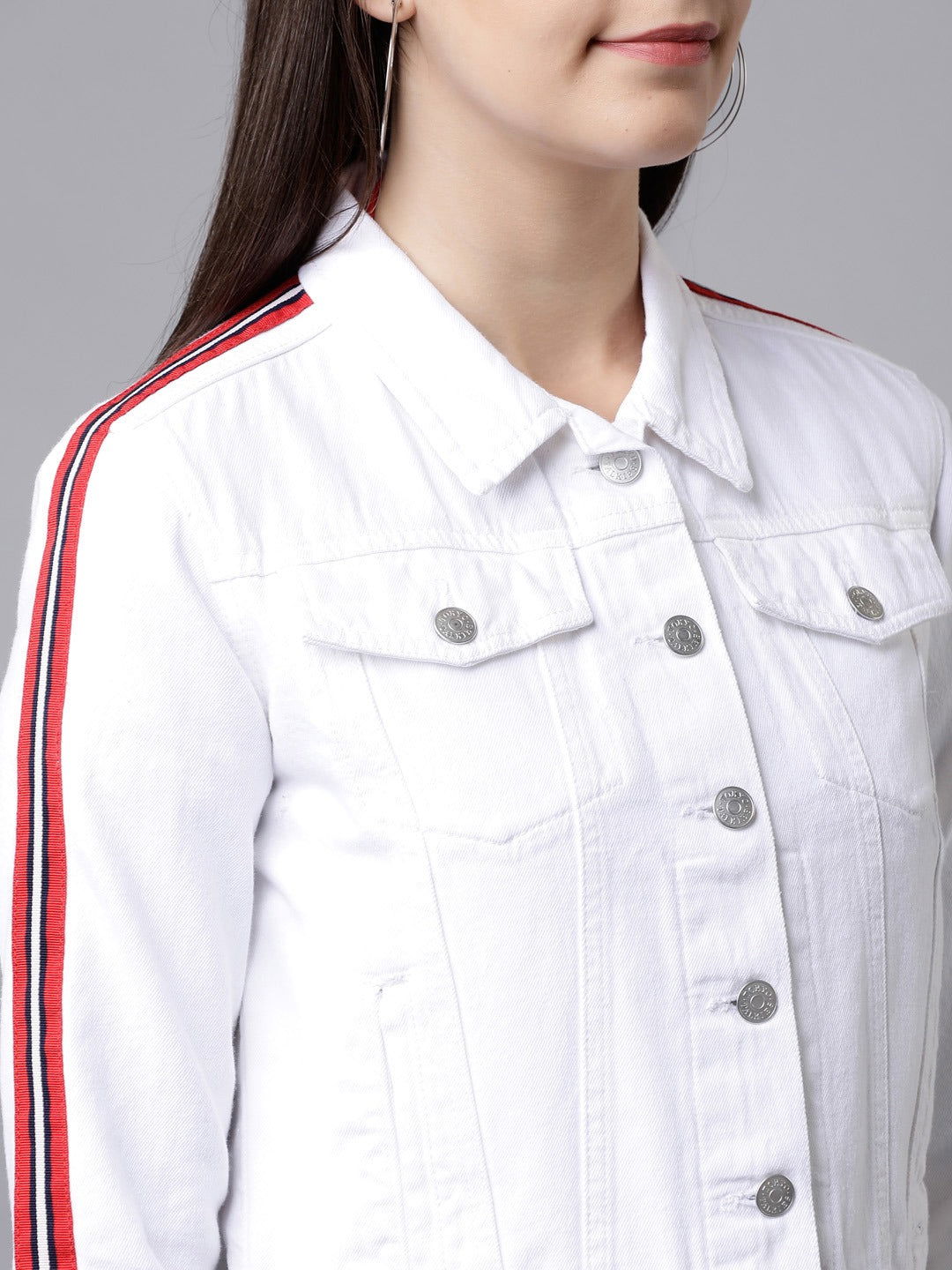 Women White Jacket - DENIMS 