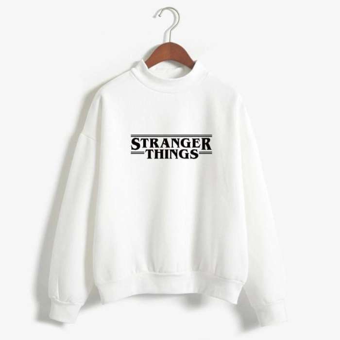 white stranger things sweatshirt for women