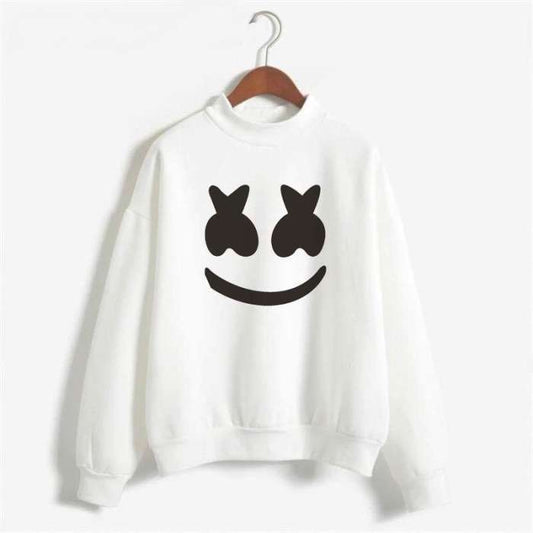 White Marshmallow Printed Sweat Shirt For and Women Sw 004