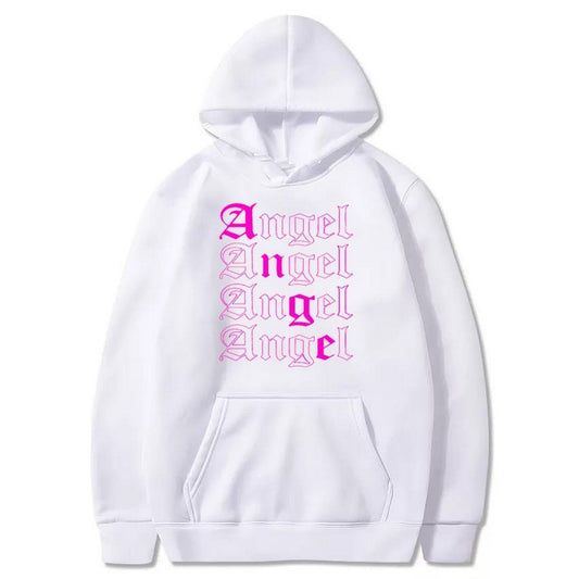 Angel Printed Fleece Full Sleeves Pull Over Hoodie For Men And Women - DENIMS - Hoodie & Sweatshirt - 