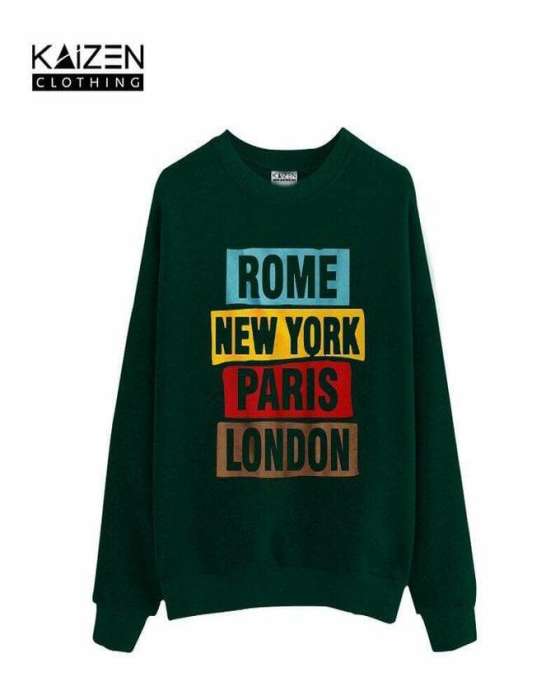 Army Green RNPL printed Sweat Shirt For Women - DENIMS - Hoodies & Sweatshirts - 