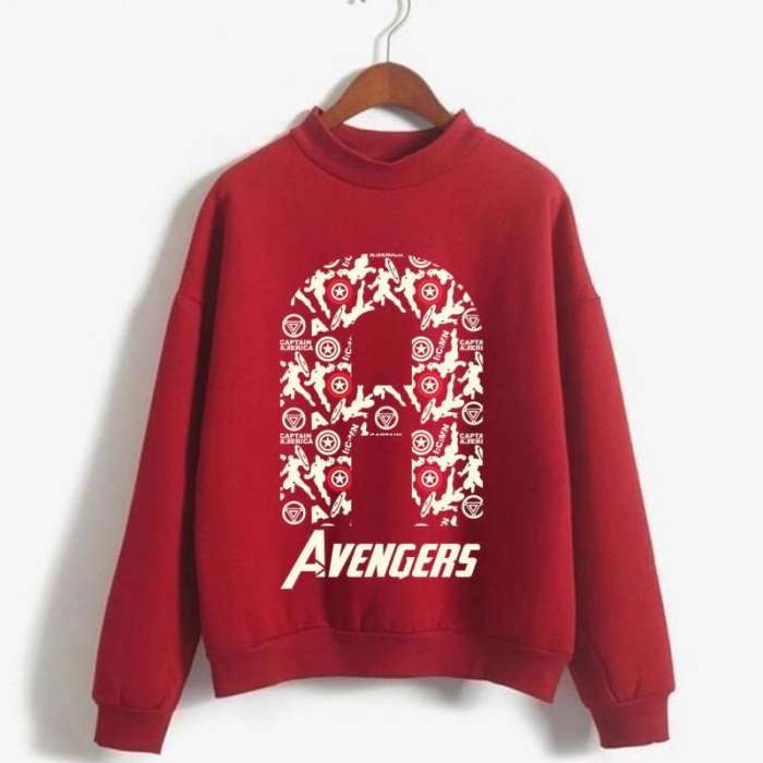 Avengers Printed Casual Cotton Full Sleeves Round Neck Winter Wear Export Quality SweatShirts Winter Wear Tshirt Top For Womens - DENIMS - Hoodies & Sweatshirts - 