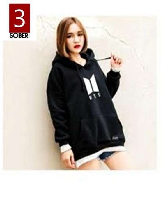 Sober Wear Fleece Cotton Pull Over Bts Hoodie For womens 647