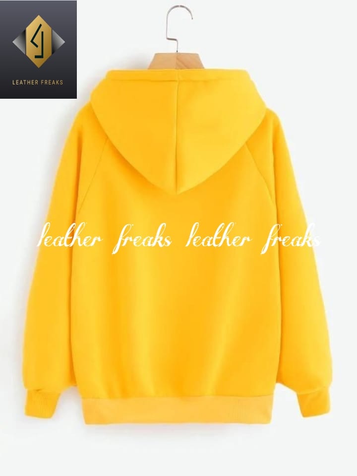 Baby Girl Fleece Full Sleeves Pull Over Hoodie For Women - DENIMS - Hoodies & Sweatshirts - 