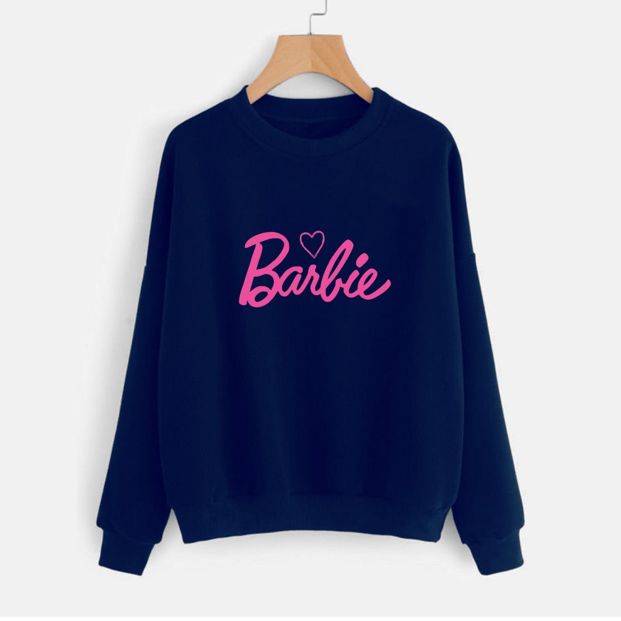 Barbe Printed Fleece Full Sleeves Pull Over Sweatshirt For Women - DENIMS - Hoodies & Sweatshirts - 
